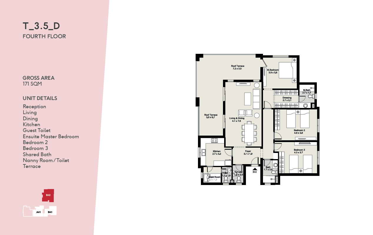 Floor plan for apartment at DISTRICT 5