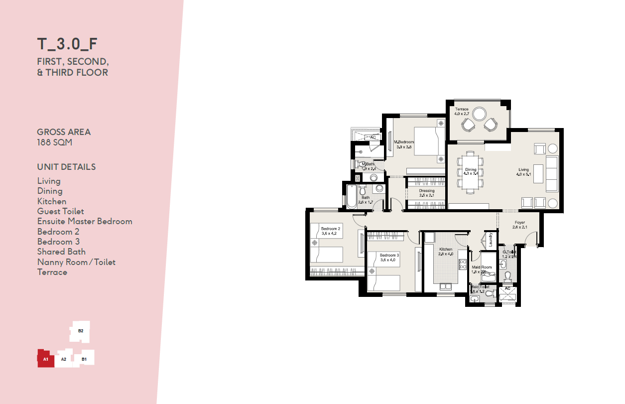 Floor plan for apartment at DISTRICT 5