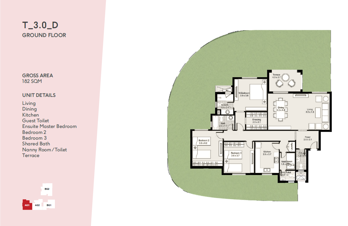 Floor plan for apartment at D Parks New Cairo
