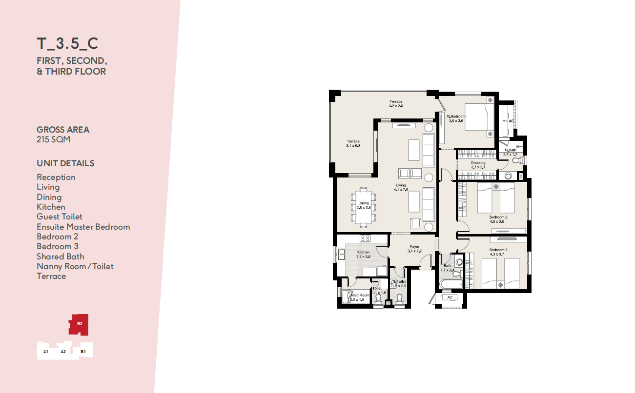 Floor plan for apartment at DISTRICT 5