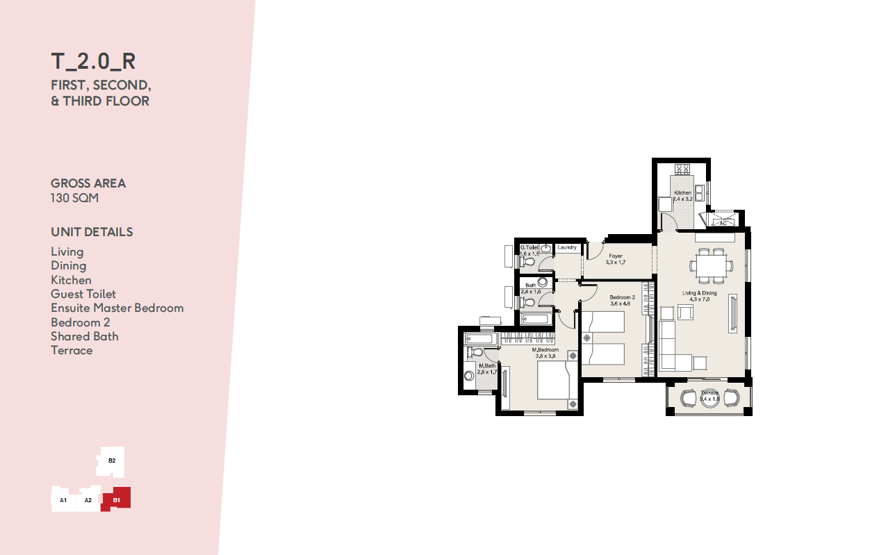 Floor plan for apartment at DISTRICT 5