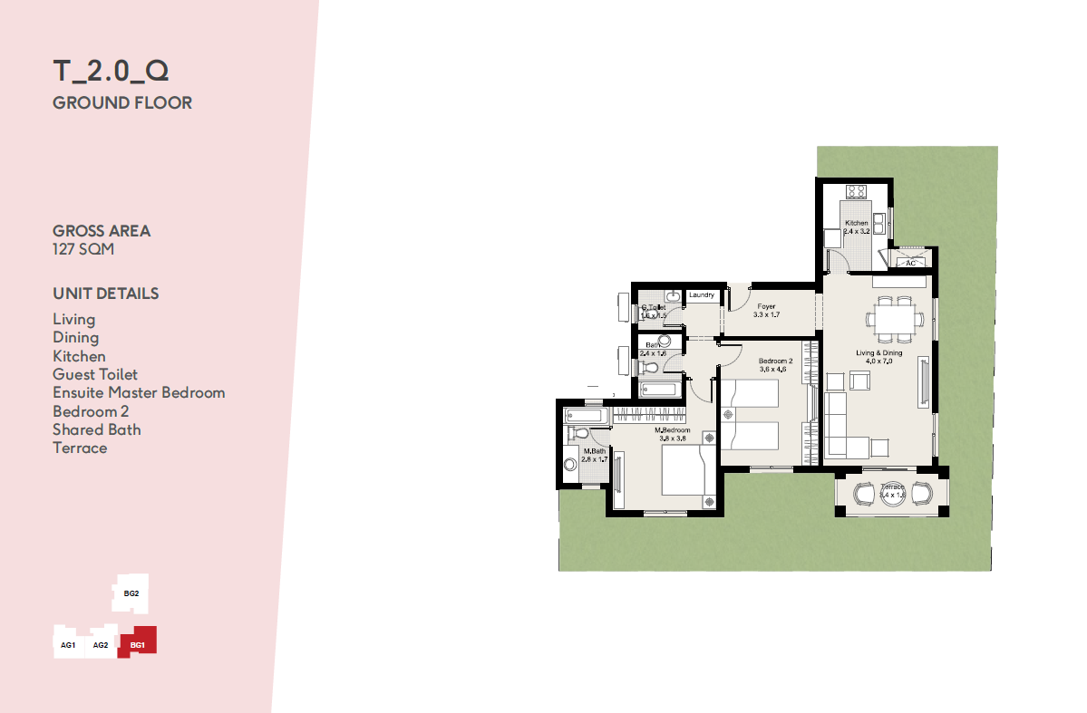 Floor plan for apartment at DISTRICT 5