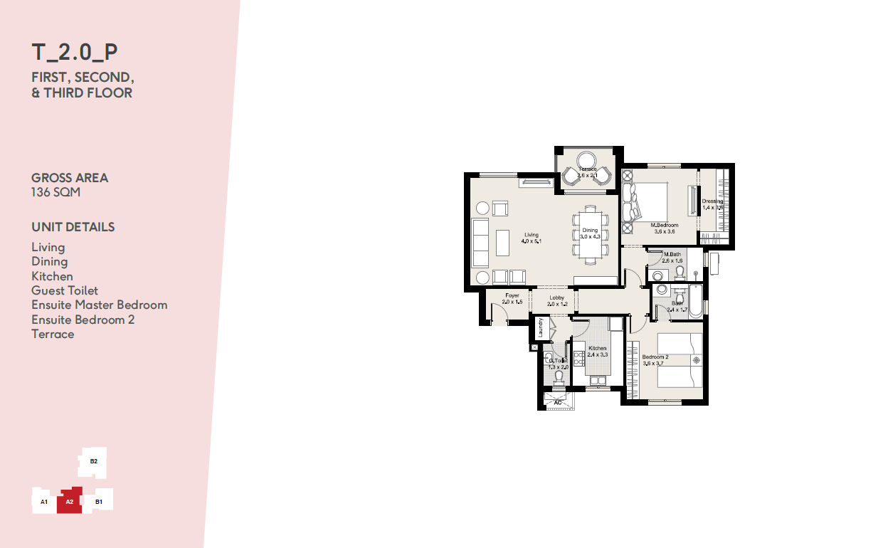 Floor plan for apartment at DISTRICT 5