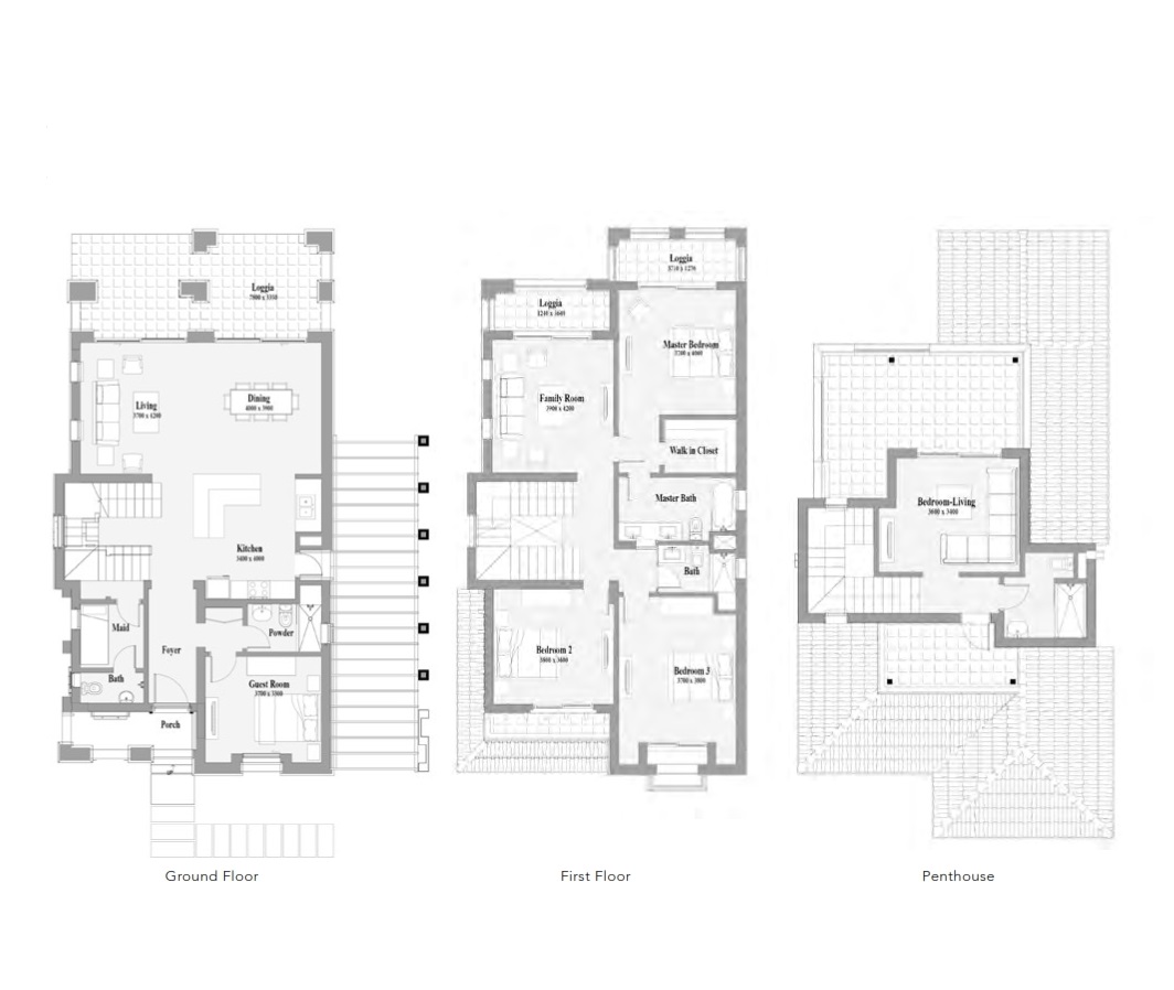 Floor plan for villa at Riva Villas  Marassi