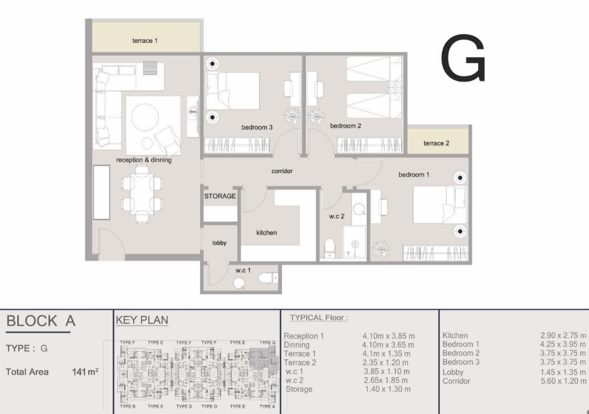 Floor plan for apartment at Ri8