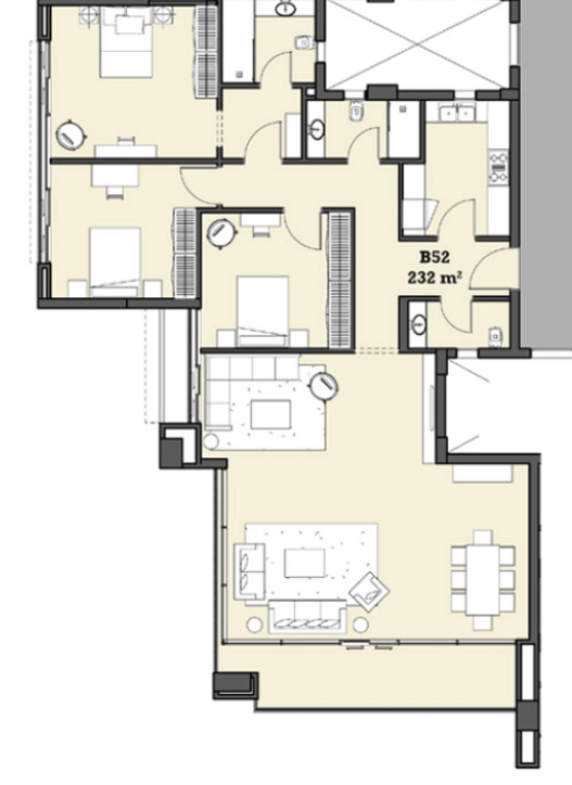 Floor plan for apartment at The View Waterway