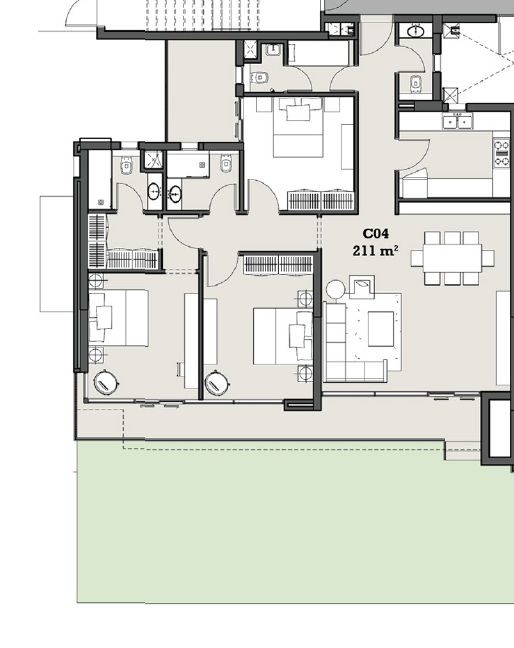 Floor plan for apartment at The View Waterway