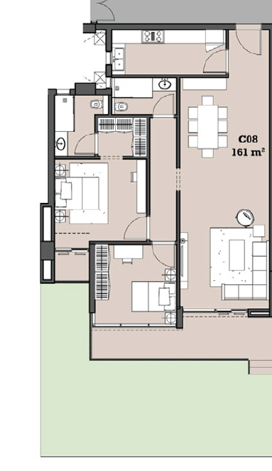 Floor plan for apartment at The View Waterway