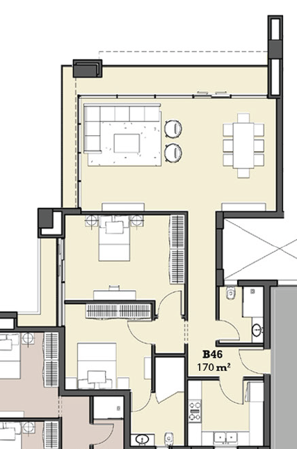 Floor plan for apartment at The View Waterway