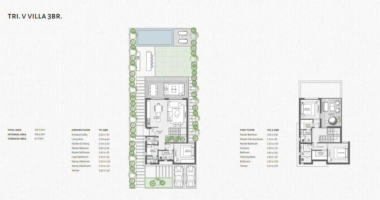 Floor plan for villa at The Med
