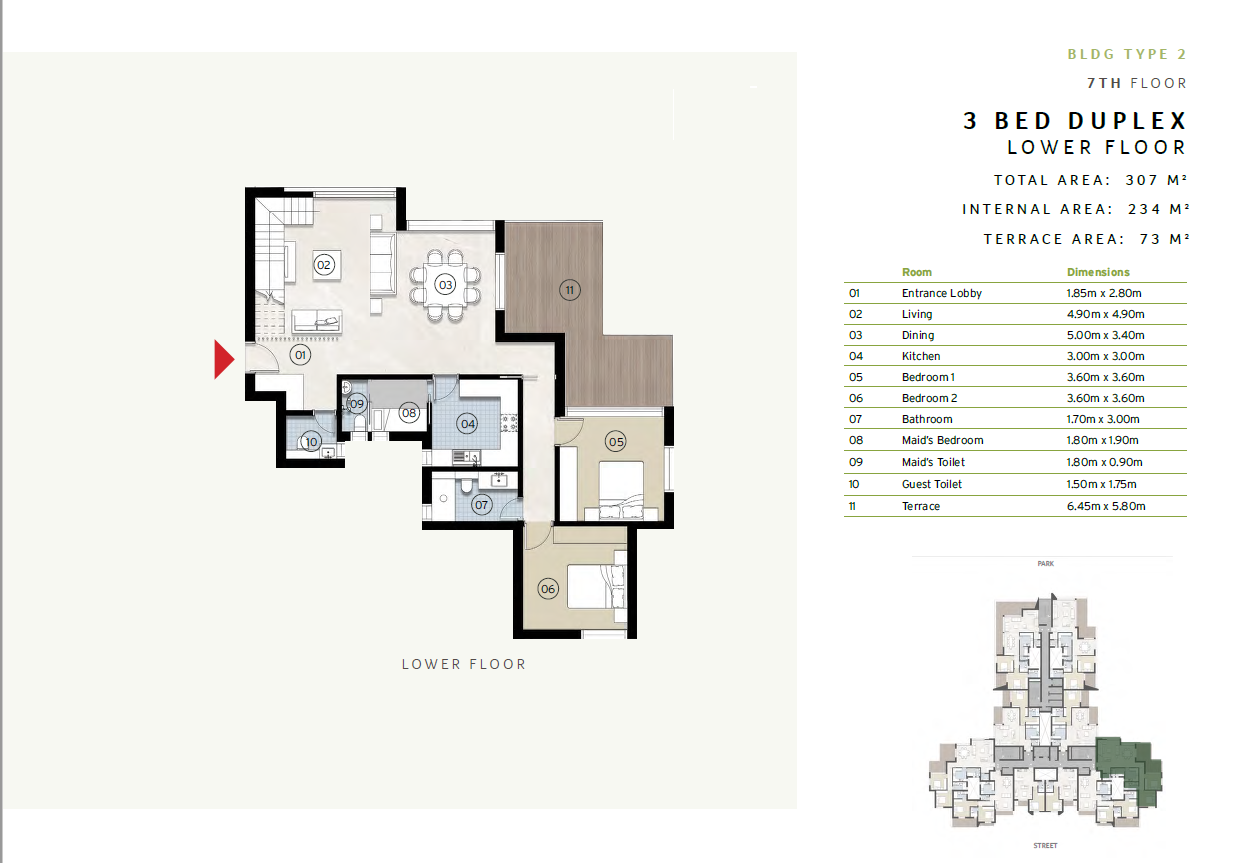 Floor plan for duplex at ZED East