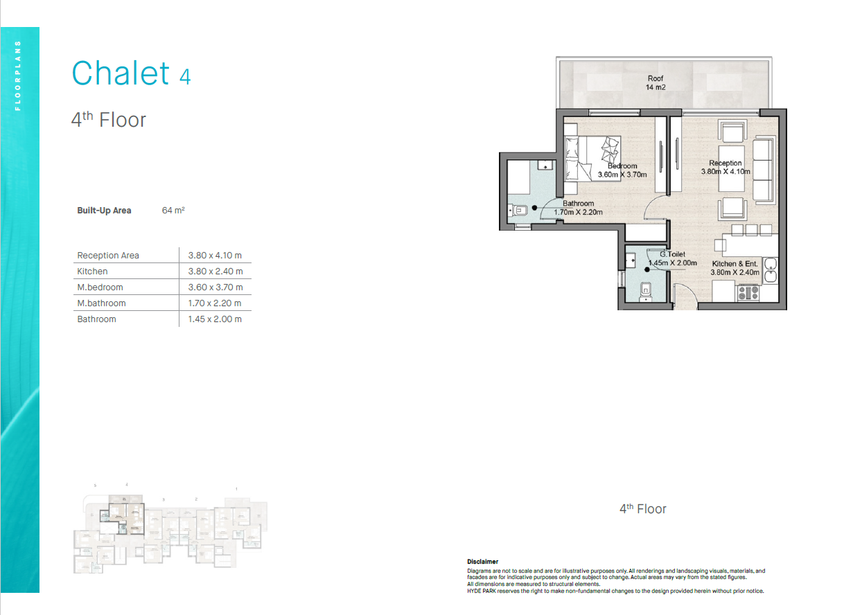 Floor plan for chalet at Hyde Park North - Seashore