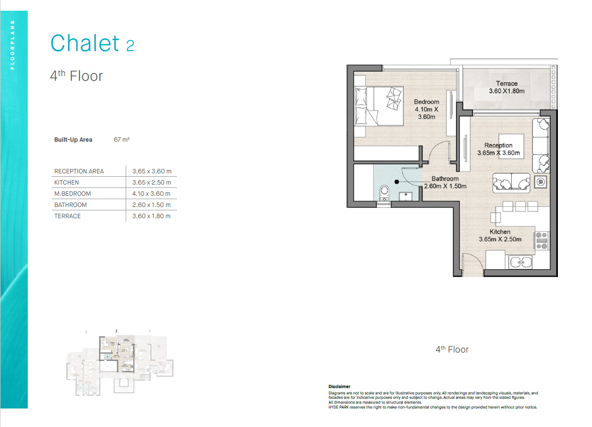 Floor plan for chalet at Hyde Park North - Seashore