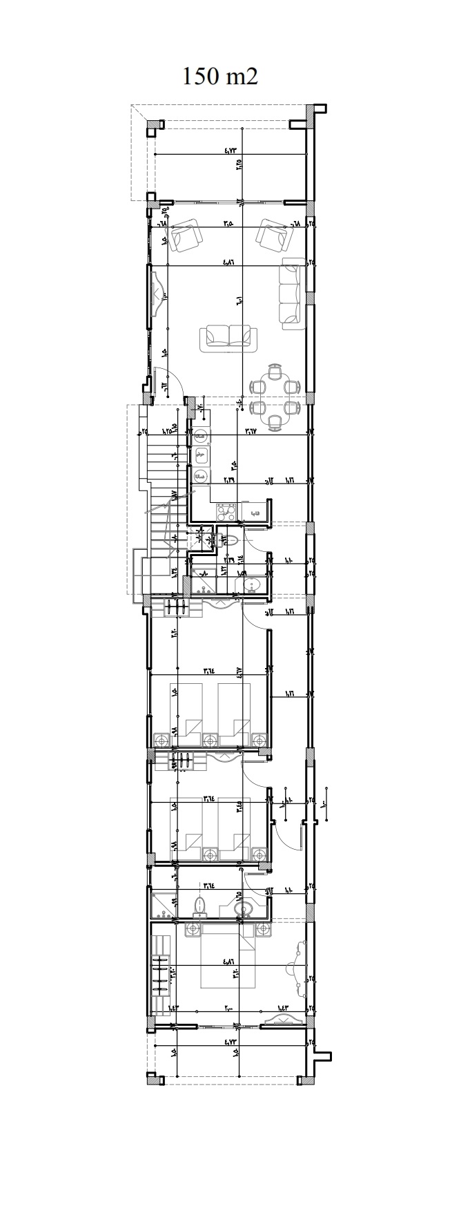 Floor plan for chalet at La Vista Bay