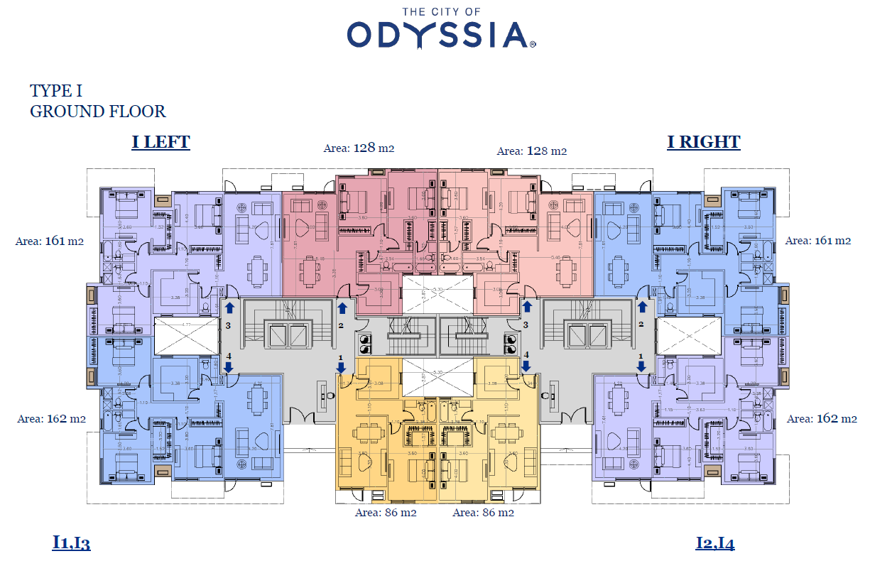 Floor plan for apartment at The City of Odyssia