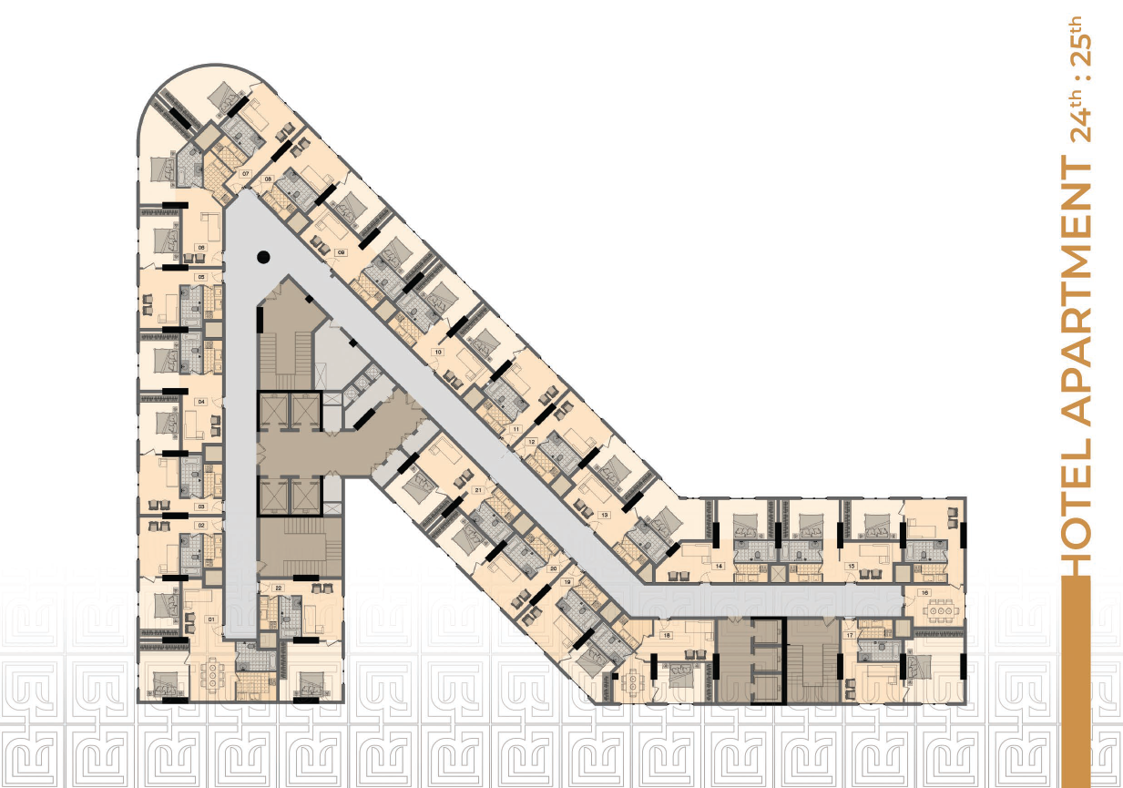 Floor plan for apartment at Moonreal Tower