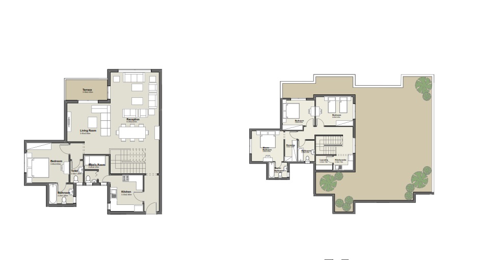 Floor plan for penthouse at Axis X Iwan