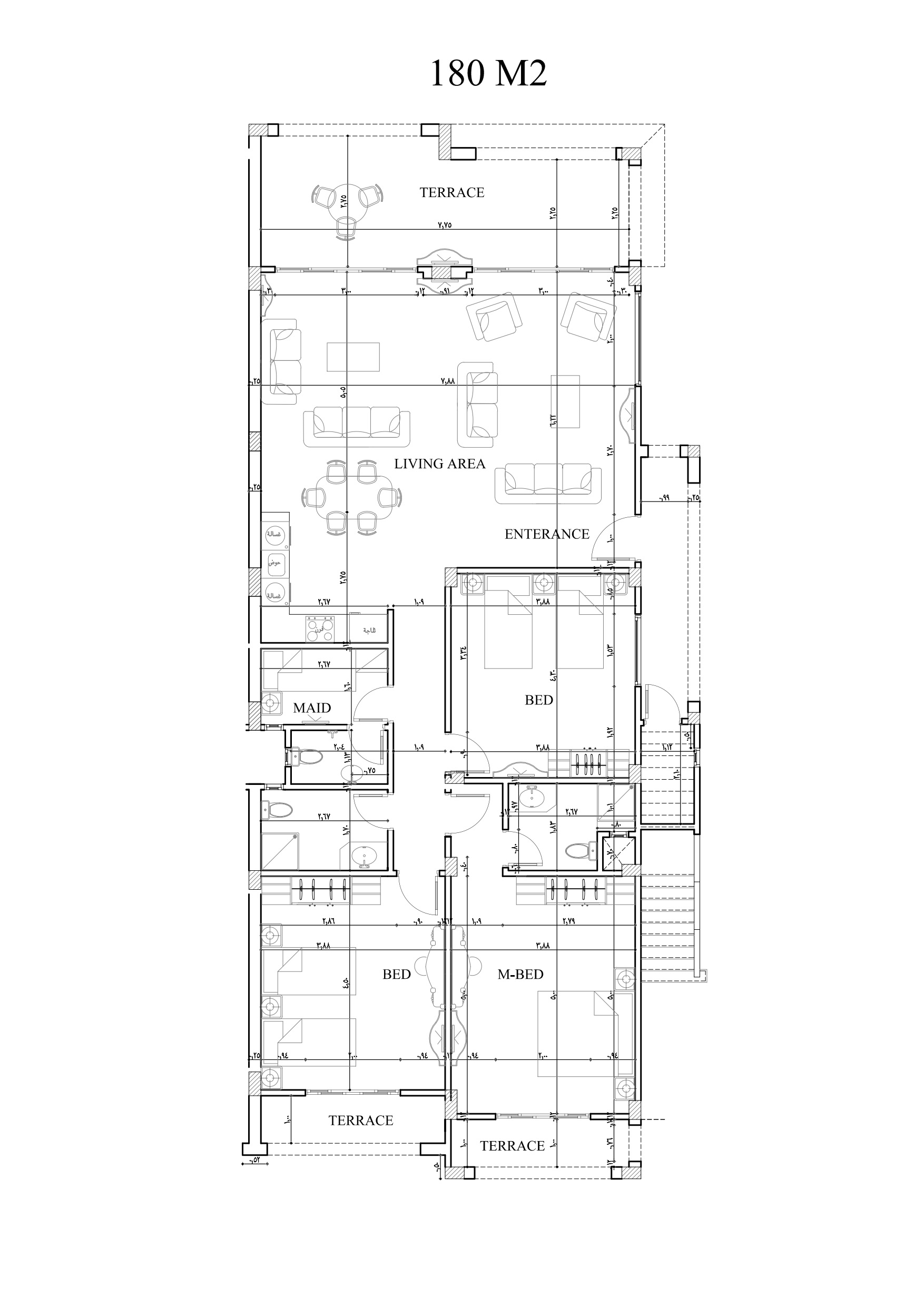 Floor plan for chalet at La Vista Bay