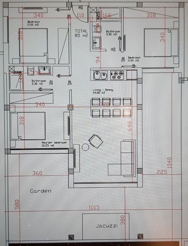 Floor plan for chalet at Il Monte Galala