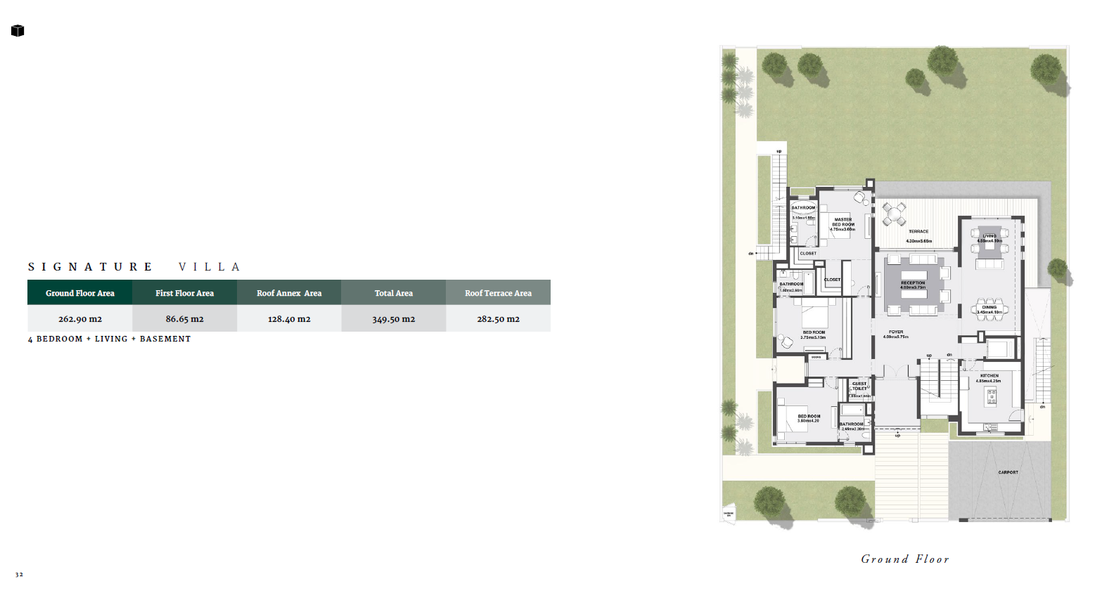Floor plan for villa at The Estates