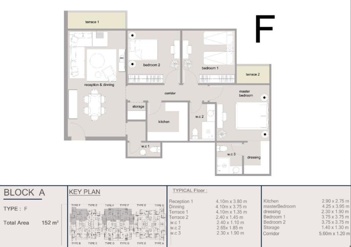 Floor plan for apartment at Ri8