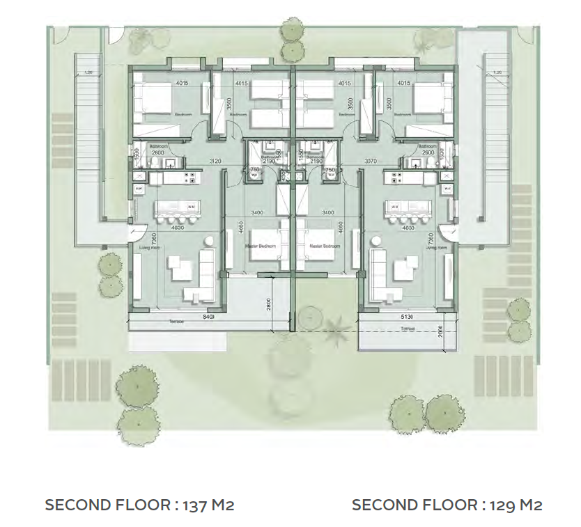 Floor plan for chalet at Fouka Bay