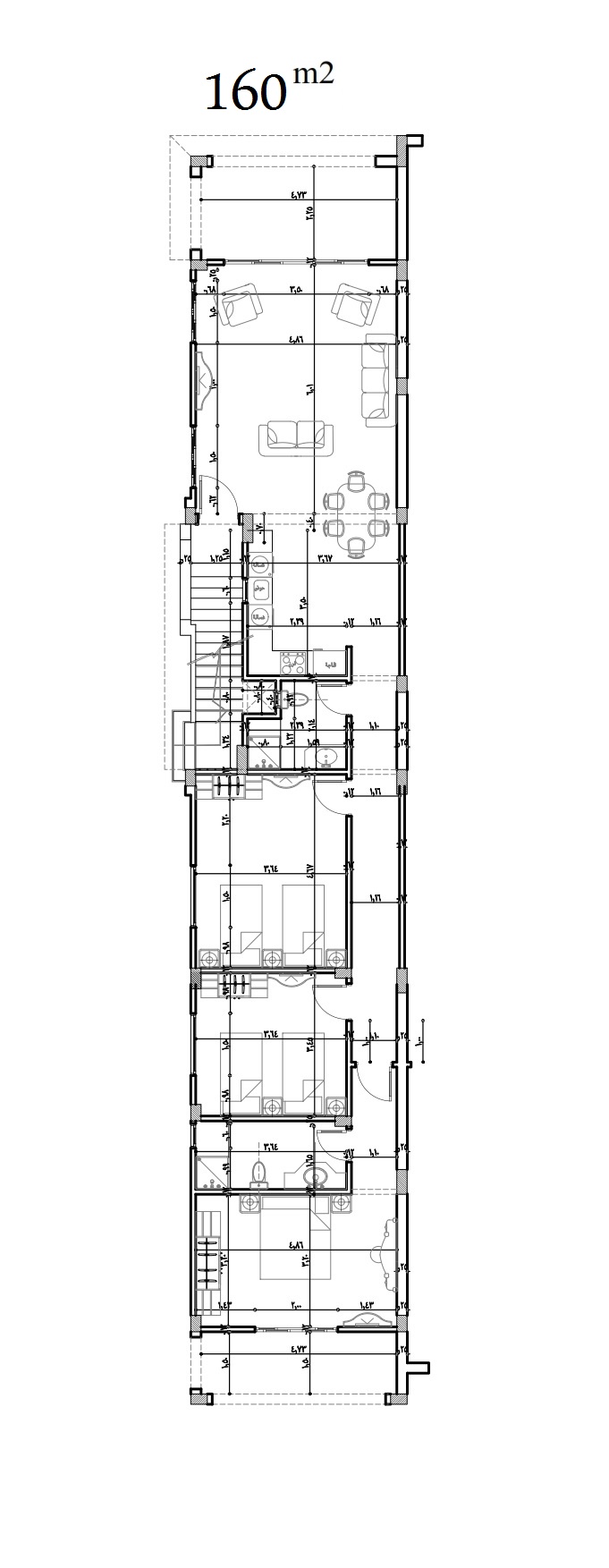 Floor plan for chalet at La Vista Bay