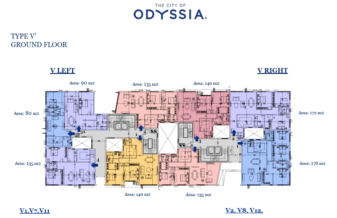 Floor plan for apartment at The City of Odyssia