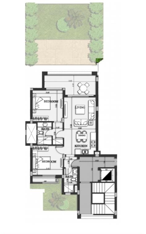 Floor plan for chalet at Jebal El Sokhna