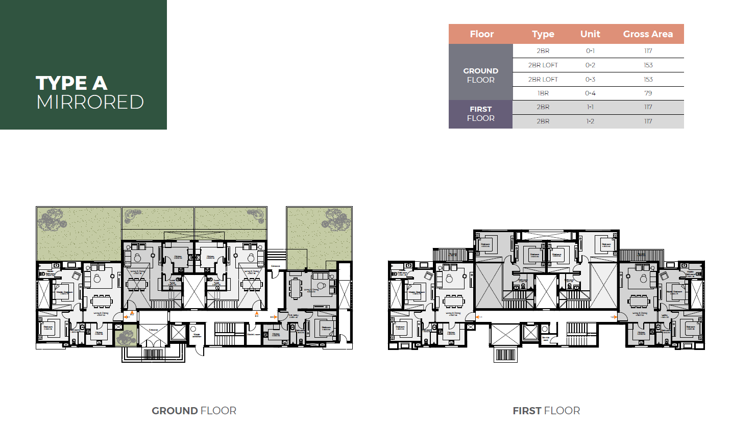 Floor plan for duplex at O West Orascom