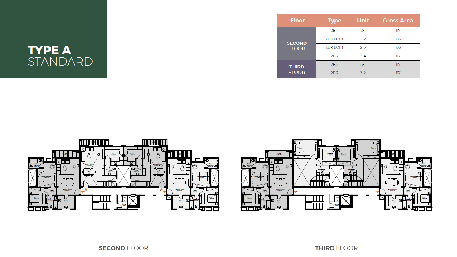 Floor plan for duplex at O West Orascom