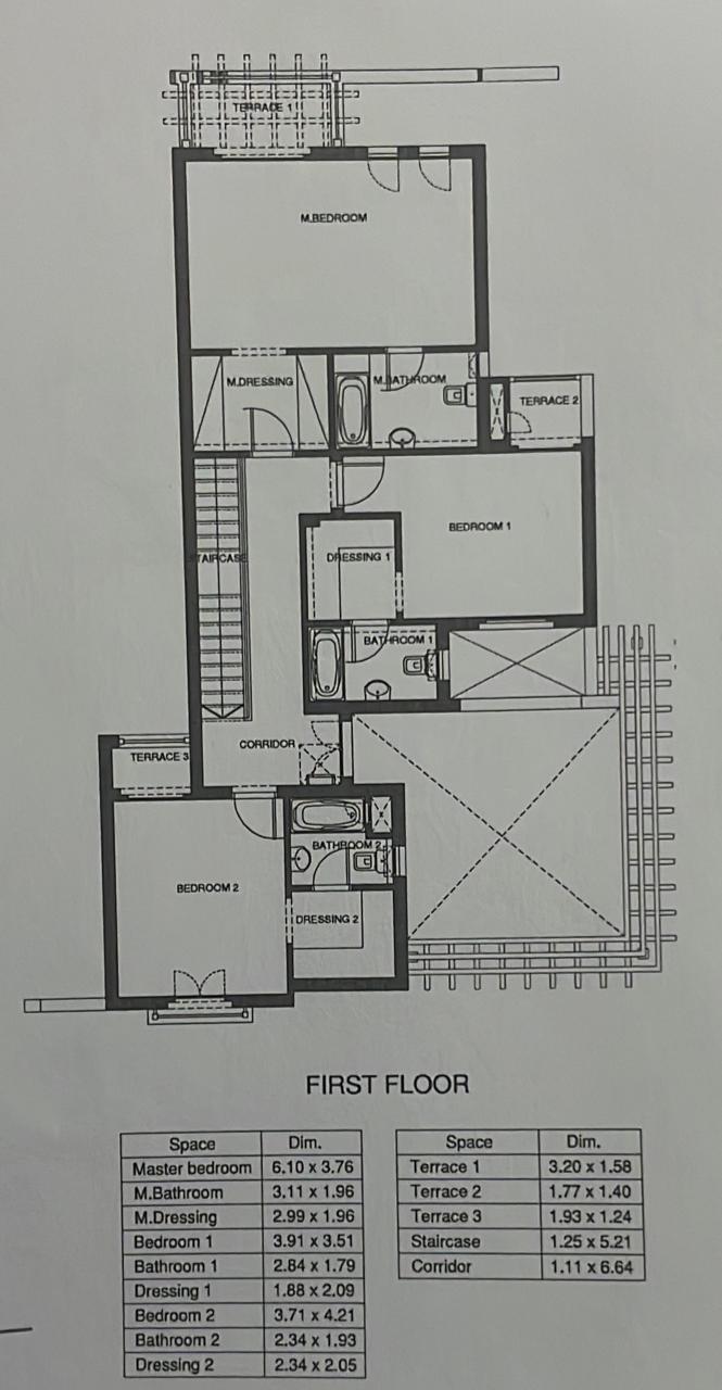 Floor plan for villa at Mountain View Ras El Hekma