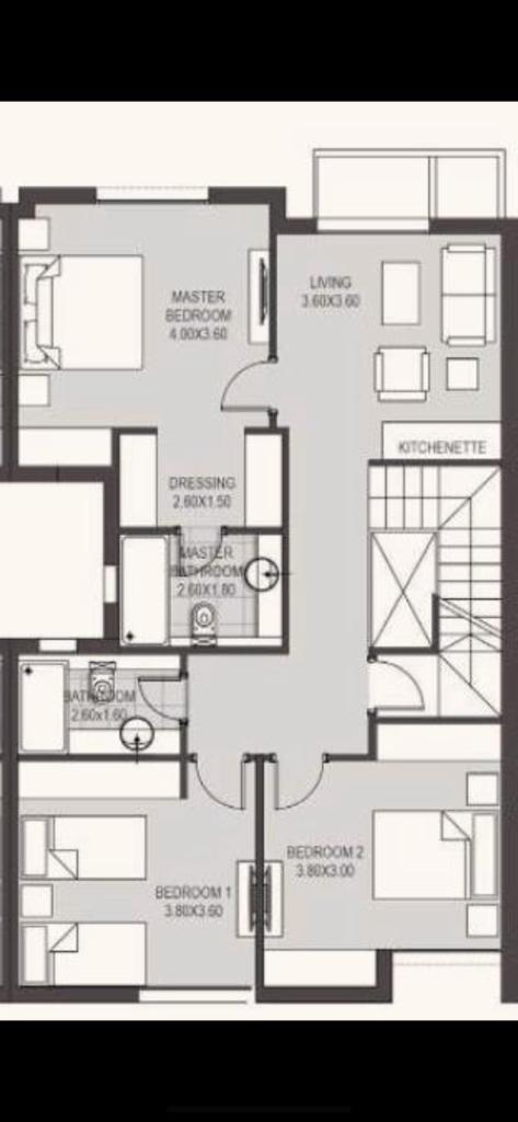 Floor plan for townhouse at O West Orascom