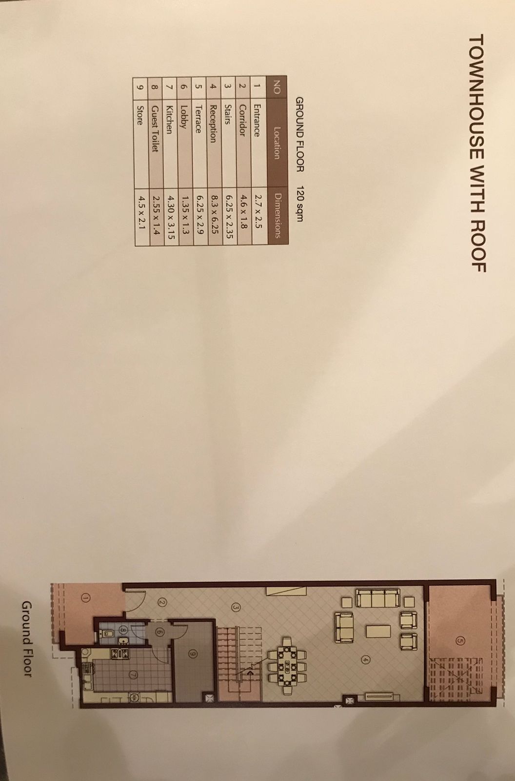 Floor plan for townhouse at Stone Park