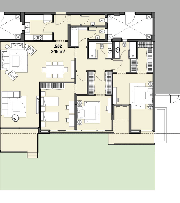 Floor plan for apartment at The View Waterway