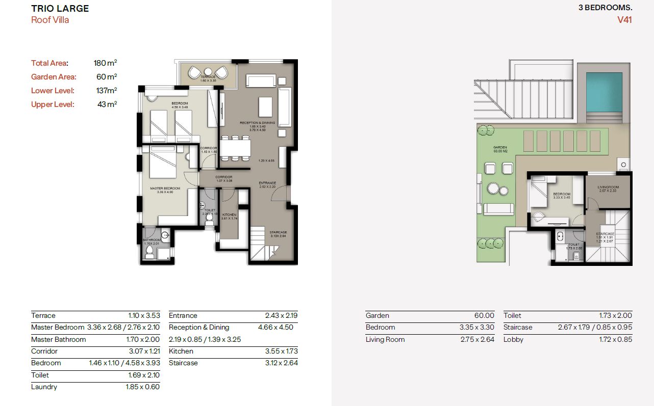 Floor plan for apartment at Trio