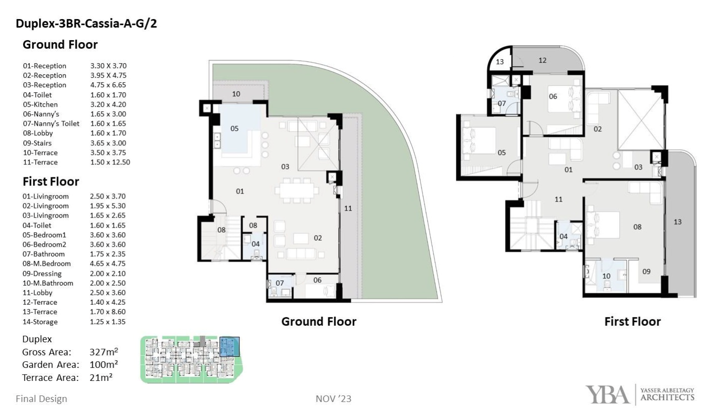 Floor plan for duplex at The Curve