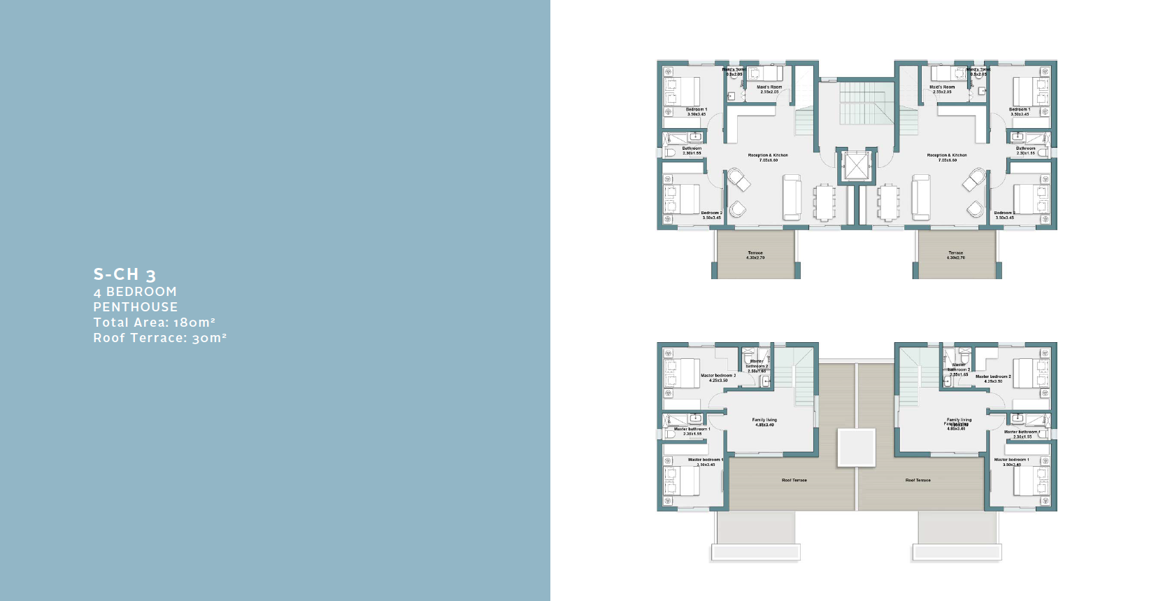 Floor plan for chalet at Fouka Bay