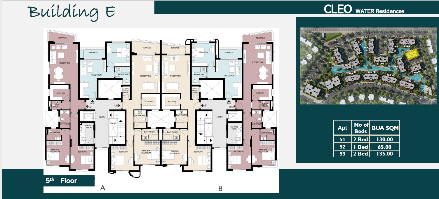 Floor plan for apartment at Palm Hills New Cairo