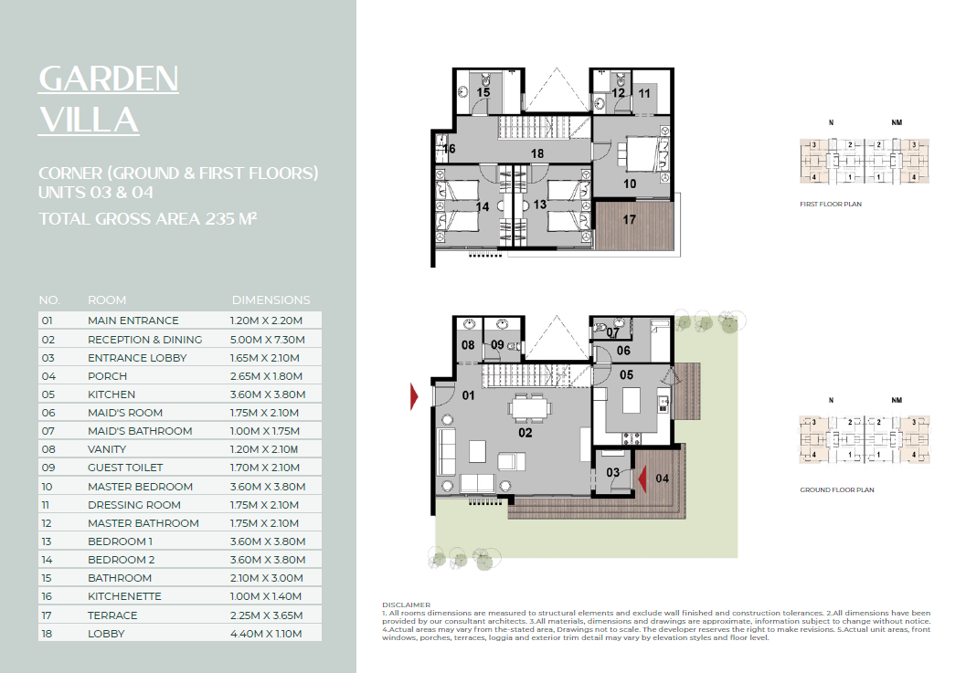 Floor plan for villa at Il Bosco City