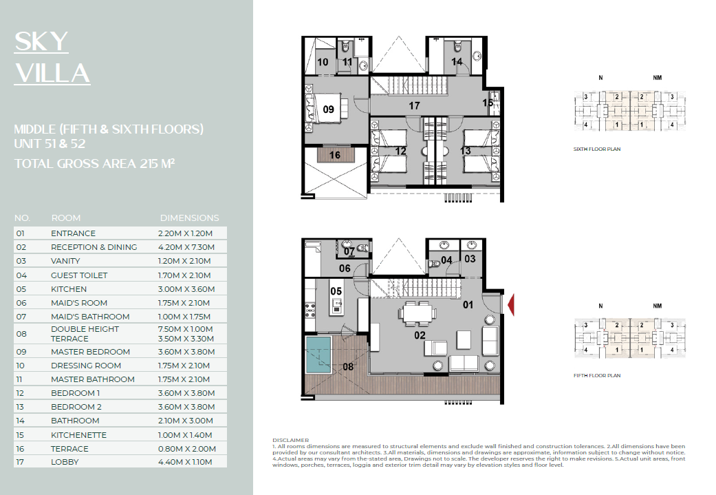 Floor plan for duplex at Il Bosco City