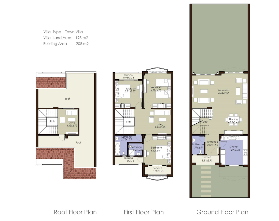 Floor plan for townhouse at El Patio 5 East