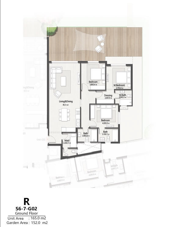 Floor plan for chalet at Masaya