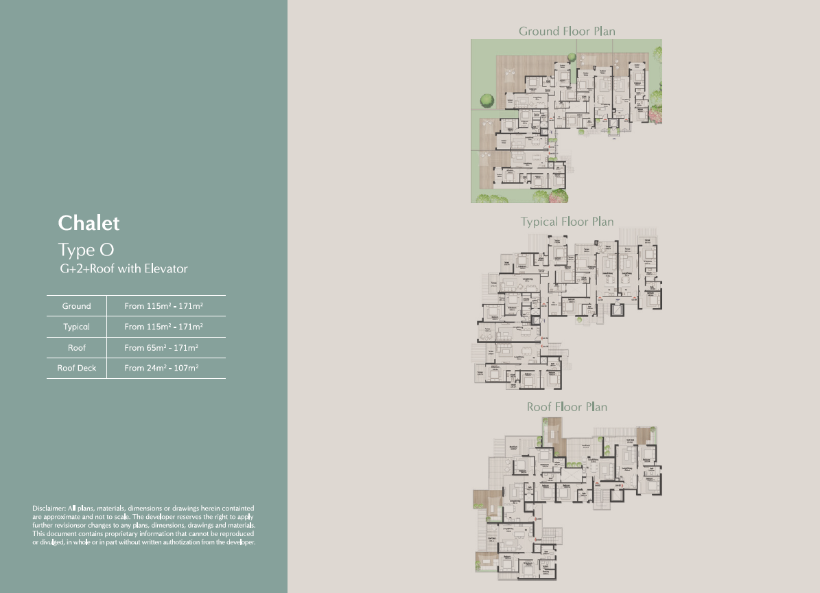 Floor plan for chalet at Masaya