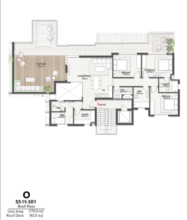 Floor plan for chalet at Masaya