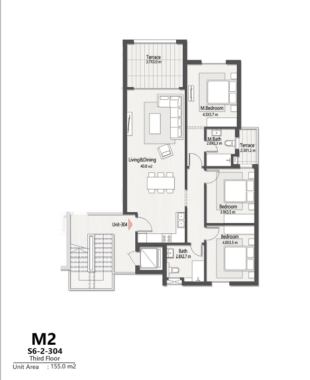 Floor plan for chalet at Masaya