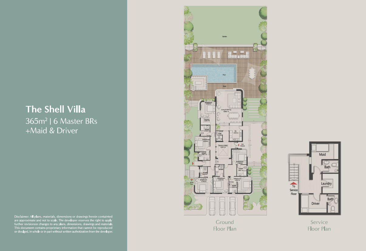 Floor plan for villa at Masaya