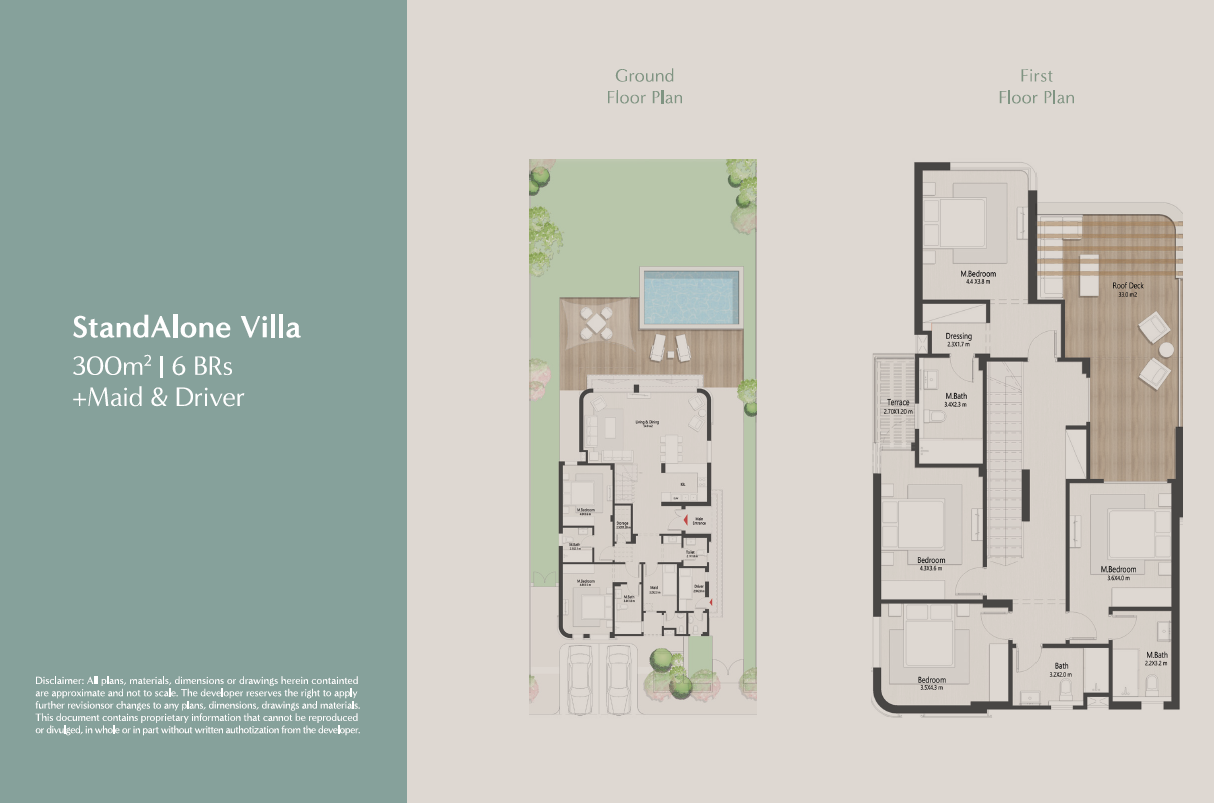 Floor plan for villa at Masaya