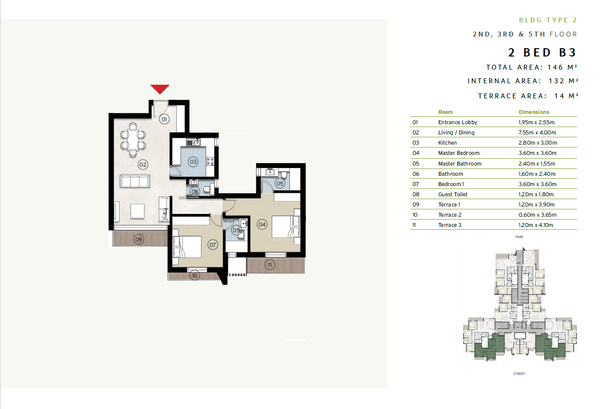 Floor plan for apartment at ZED East