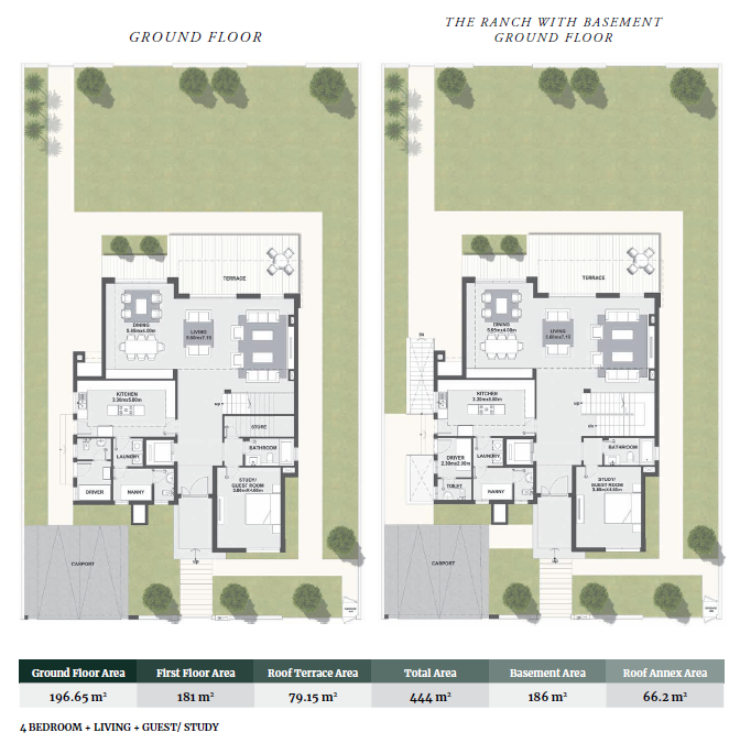 Floor plan for villa at The Estates